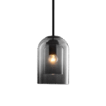 VeraGlow Glass Pendant Light - Smokey Gray