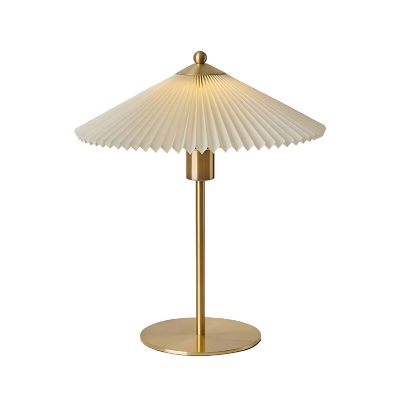 Pulvel Arclume Mid Century Pleated Table Lamp