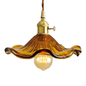 Pulvel Auralis Stylish Flower Pendant Light Amber