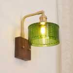 Lumen Rustic Glass Wall Lamp - Green