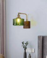 Lumen Rustic Glass Wall Lamp - Green