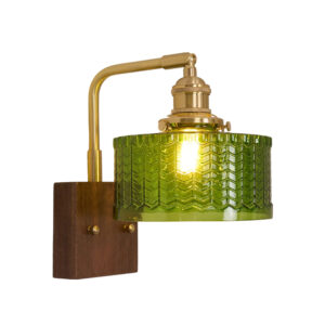 Lumen Rustic Glass Wall Lamp - Green