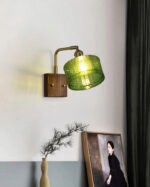 Lumen Rustic Glass Wall Lamp - Green