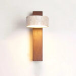 Lumora Natural Stone Wall Light - Walnut
