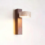 Lumora Natural Stone Wall Light - Walnut