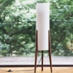 OakGlow Art Wood Floor Lamp