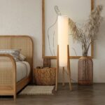 OakGlow Art Wood Floor Lamp