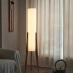OakGlow Art Wood Floor Lamp