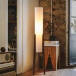 OakGlow Art Wood Floor Lamp