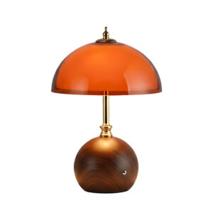 Pulvel Marlo Cordless Walnut Table Lamp