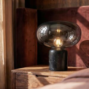 Pulvel Morana Smoked Glass Table Lamp