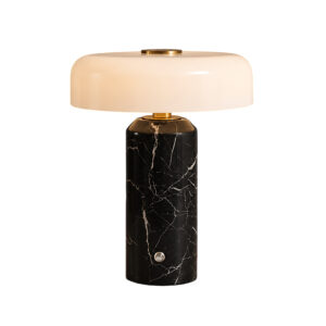 Pulvel Solene Marble Cordless Table Lamp - Black